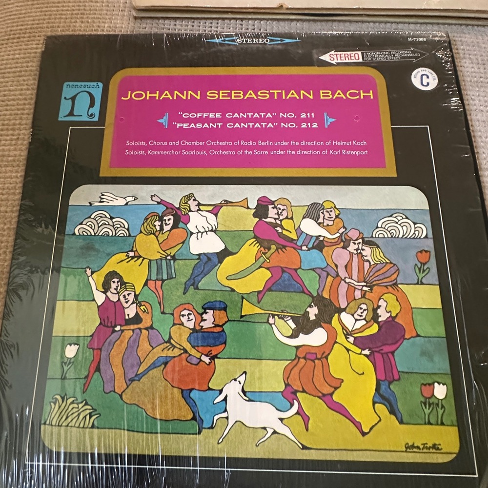 Bach Coffee Cantata Peasant Cantata No 211 212 Nonesuch H-71008 Shrink LP